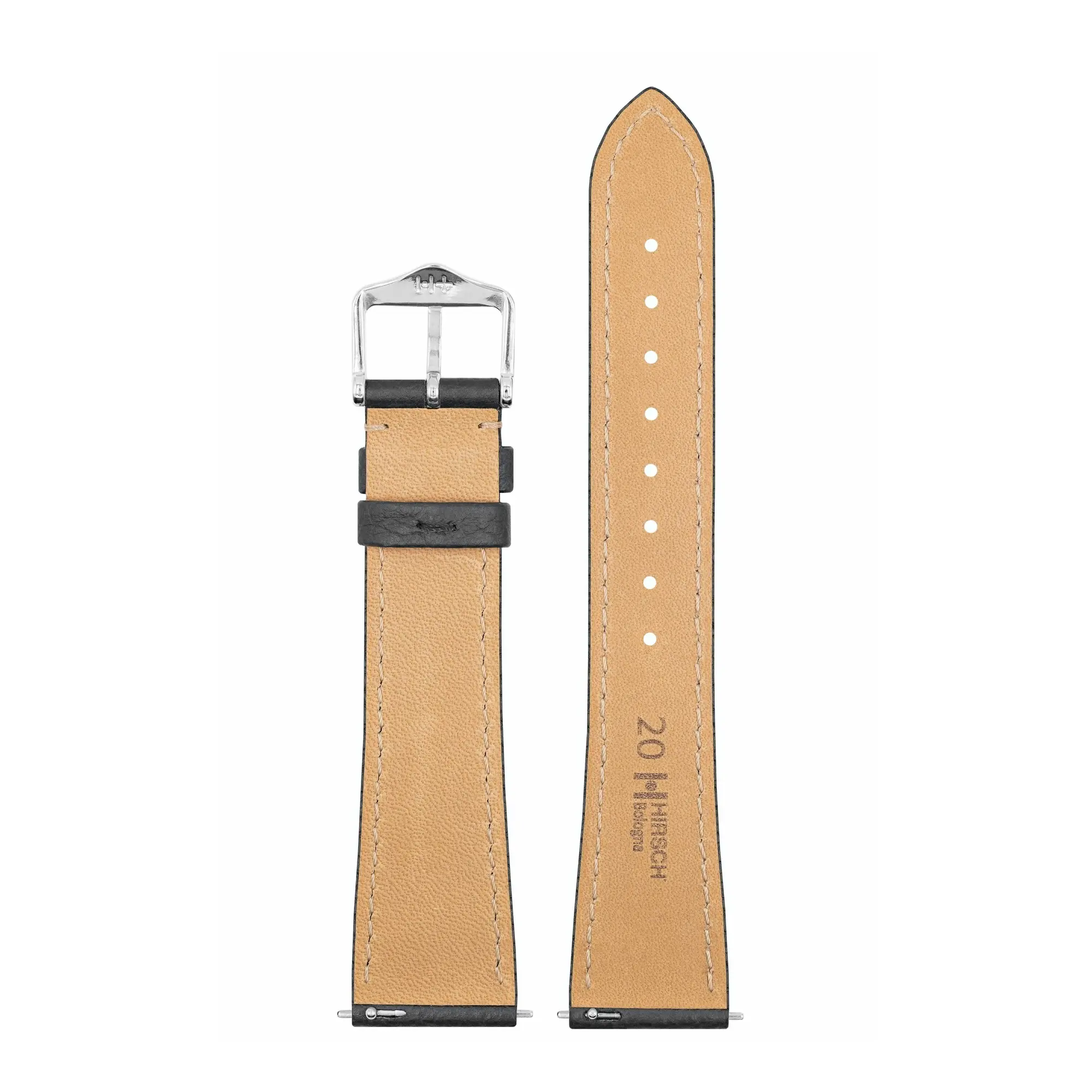 HIRSCH Bologna - Leder Uhrenarmand - Grau – Bild 3