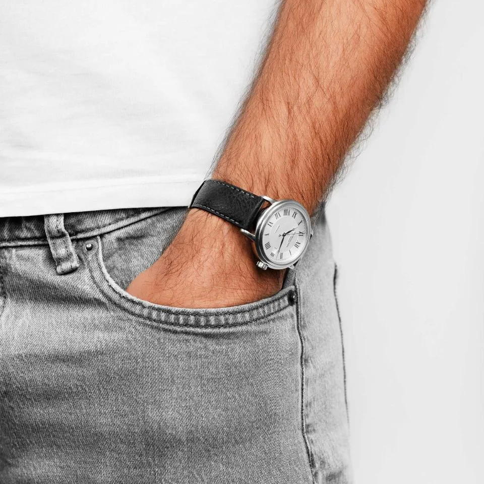 HIRSCH Forest - Leder-Uhrenarmband - Schwarz – Bild 4