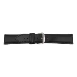 Pebro Leder Uhrenarmband (1156) - Schwarz